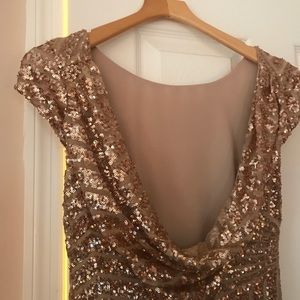 Rubber Ducky Gold Sequin Art Deco Gown